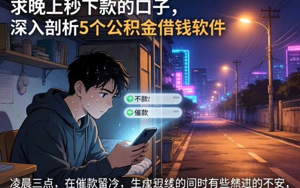 求晚上秒下款的口子，深入剖析5个公积金借钱软件
