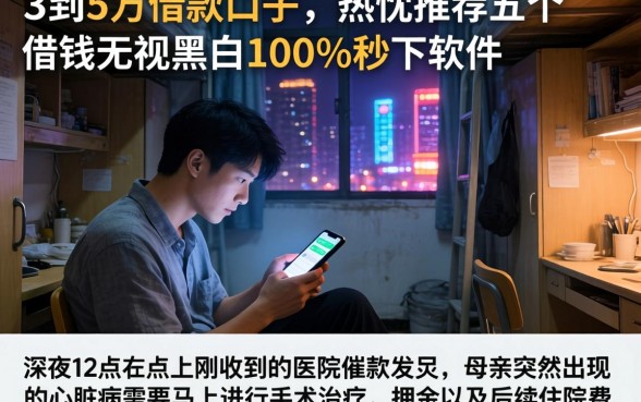 3到5万借款口子，热忱推荐五个借钱无视黑白100%秒下软件