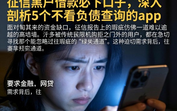 征信黑户借款必下口子，深入剖析5个不看负债查询的app