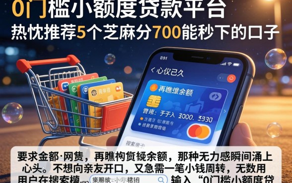 0门槛小额度贷款平台,热忱推荐5个芝麻分700能秒下的口子