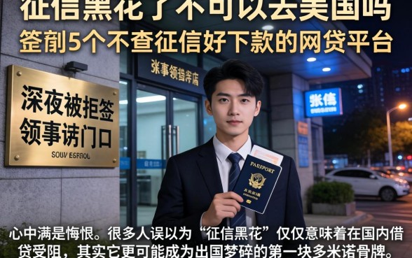 征信黑花了不可以去美国吗，规整5个不查征信好下款的网贷平台