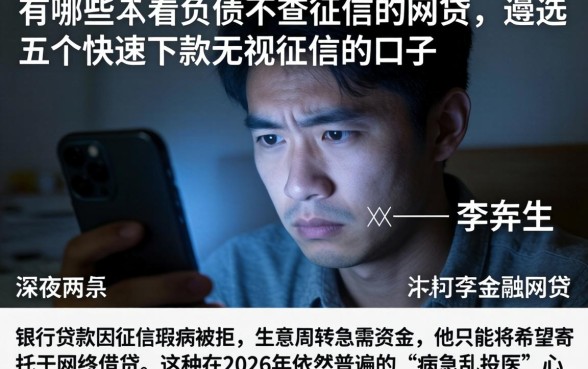 有哪些不看负债不查征信的网贷，遴选五个快速下款无视征信的口子