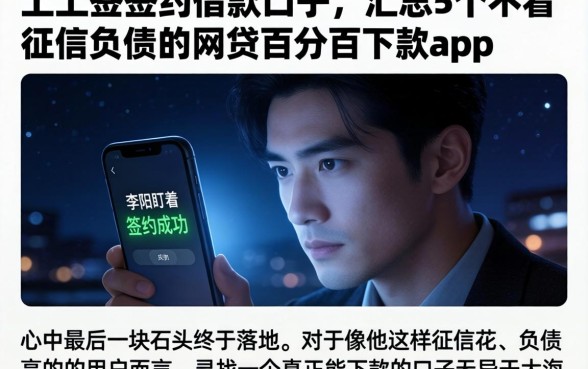 上上签签约借款口子，汇总5个不看征信负债的网贷百分百下款app