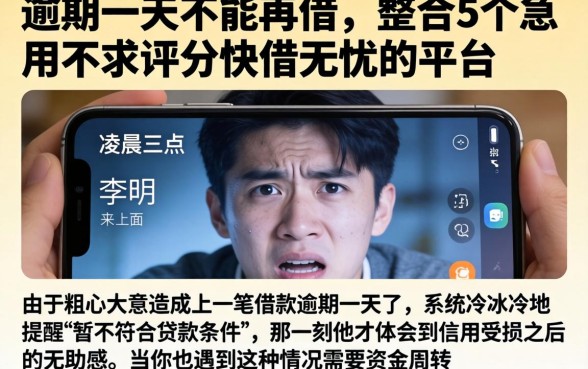 逾期一天不能再借，整合5个急用不求评分快借无忧的平台