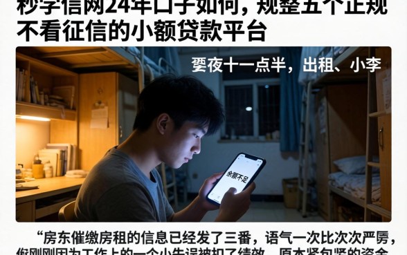秒学信网24年口子如何，规整五个正规不看征信的小额贷款平台