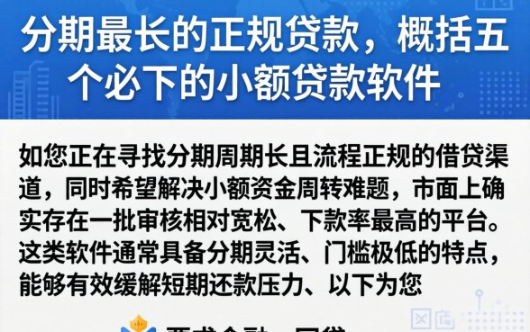 分期最长的正规贷款，概括五个必下的小额贷款软件