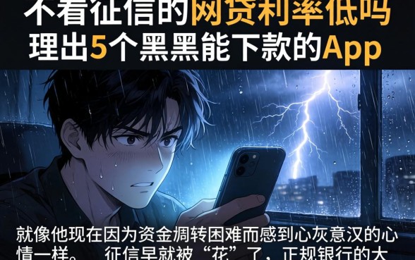 不看征信的网贷利率低吗，理出5个黑户能下款的app