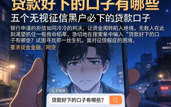 贷款好下的口子有哪些，详尽说明五个无视征信黑户必下的贷款口子