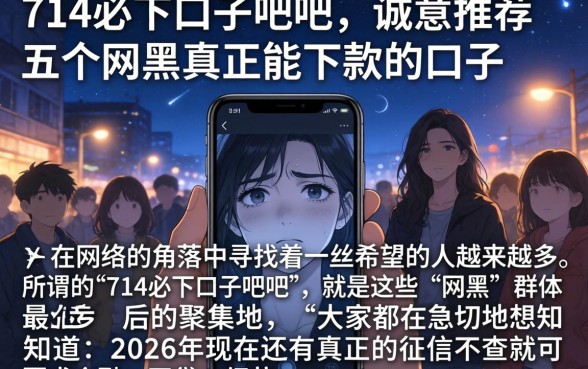 714必下口子贴吧，诚意推荐五个网黑真正能下款的口子