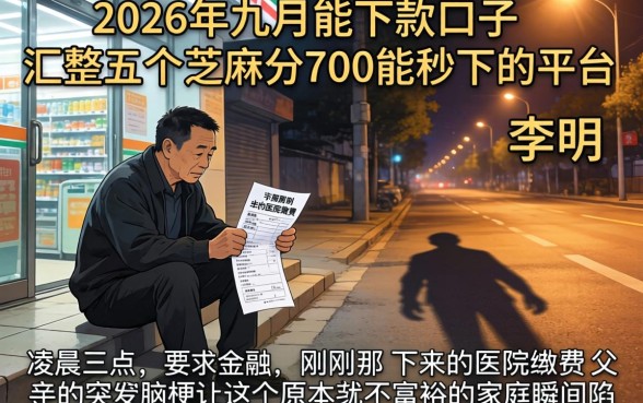 2026年九月份能下款的口子，汇整五个芝麻分700能秒下的平台