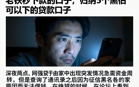老铁秒下款的口子，归纳5个黑户可以下的贷款口子
