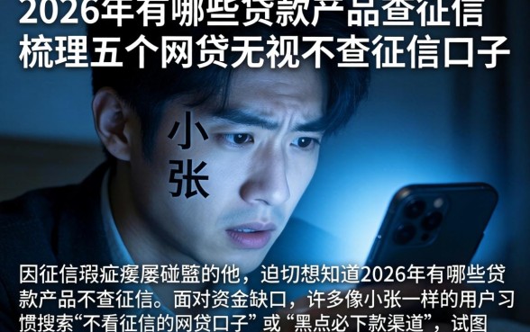 2026年有哪些贷款产品不查征信，梳理五个网贷无视不查征信口子