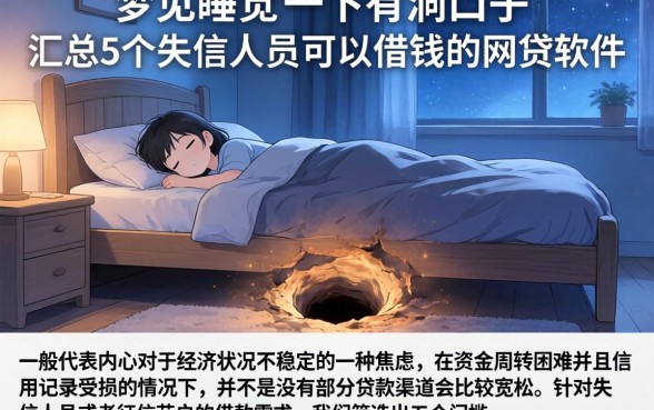 梦见睡觉的床下有洞口子，汇总5个失信人员可以借钱的网贷软件