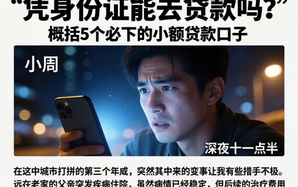 凭身份证能去贷款吗，概括5个必下的小额贷款口子