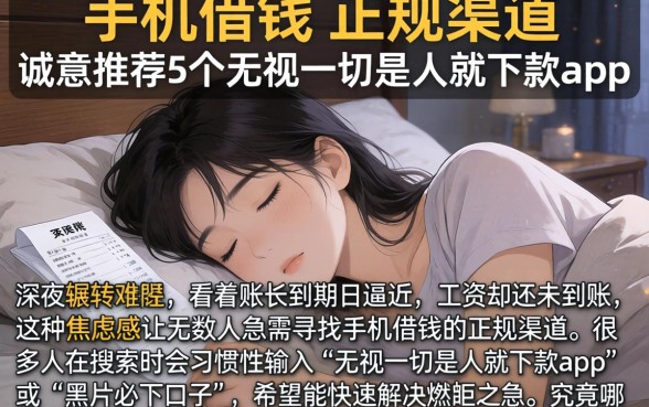 手机借钱的正规渠道，诚意推荐5个无视一切是人就下款app