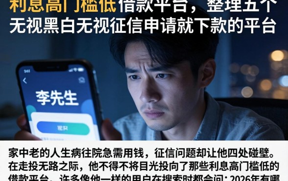 利息高门槛低的借款平台，整理五个无视黑白无视征信申请就下款的平台