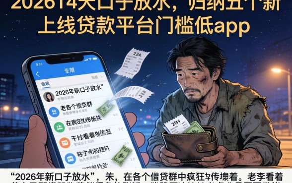 202614天口子放水，归纳五个新上线贷款平台门槛低app