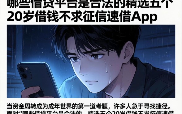 哪些借贷平台是合法的，精选五个20岁借钱不求征信速借app