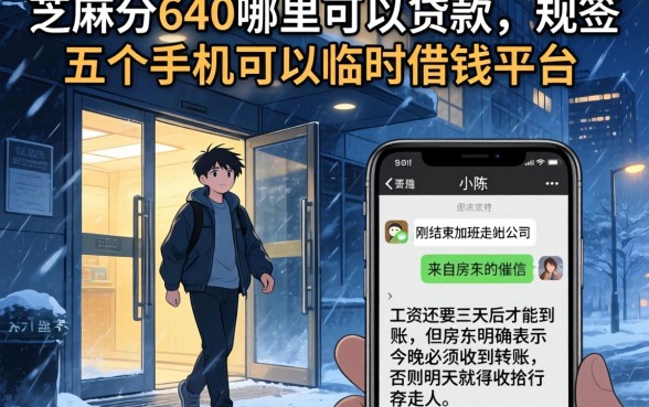 芝麻分640哪里可以贷款,规整五个手机可以临时借钱的平台