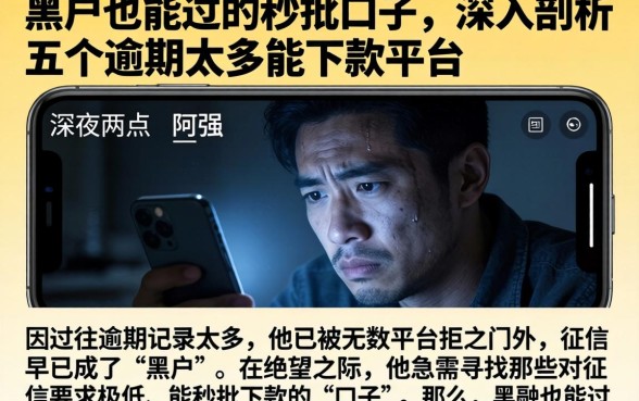 黑户也能过的秒批口子，深入剖析五个逾期太多能下款平台