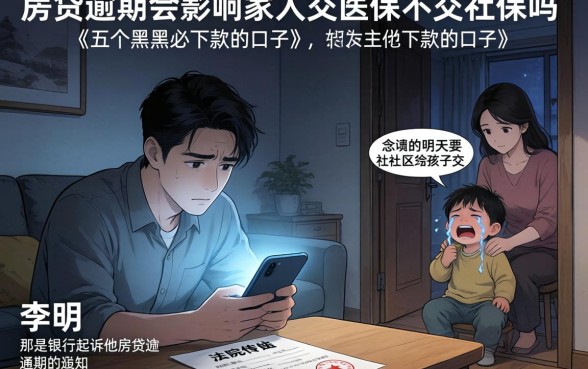 房贷逾期会影响家人交医保不交社保吗，详细阐述五个黑户必下款的口子