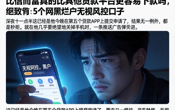 比信而富真的比其他贷款平台更容易下款吗，细致阐述5个网黑烂户无视风控口子