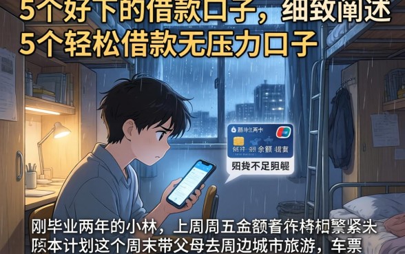 5个好下的借款口子，细致阐述5个轻松借款无压力口子