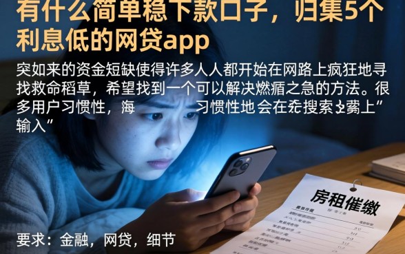 有什么简单稳下款的口子，归集5个利息低的网贷app