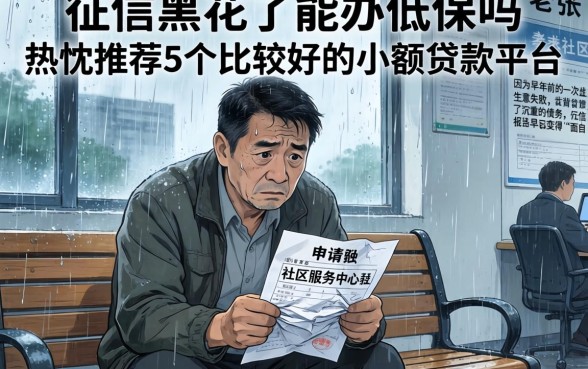 征信黑花了能办低保吗,热忱推荐5个比较好的小额贷款平台