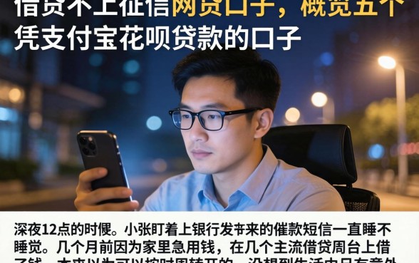 借贷不上征信的网贷口子，概览五个凭支付宝花呗贷款的口子