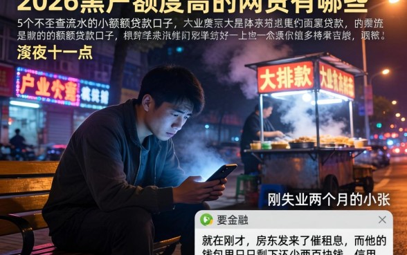 2026黑户额度高的网贷有哪些，详细阐述5个不查流水的小额度贷款口子