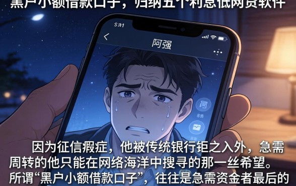 黑户小额借款口子，归纳五个利息低的网贷软件