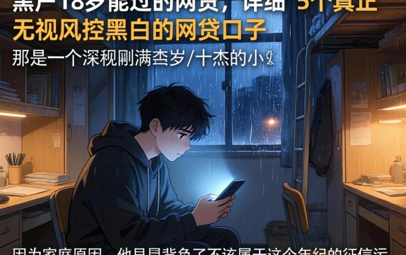 黑户18岁能过的网贷，详细阐述5个真正无视风控黑白的网贷口子