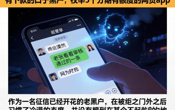 有下款的口子黑户，枚举5个分期有额度的网贷app