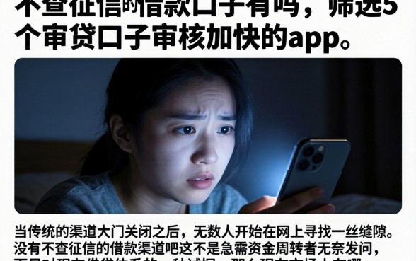 不查征信的借款口子有吗，筛选5个审贷口子审核加快的app