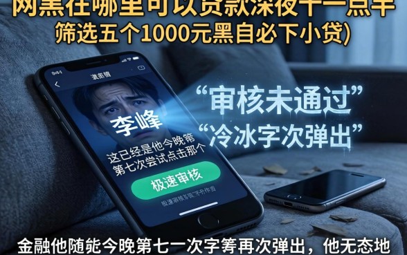 网黑在哪里可以贷款，筛选五个1000元黑户必下小贷