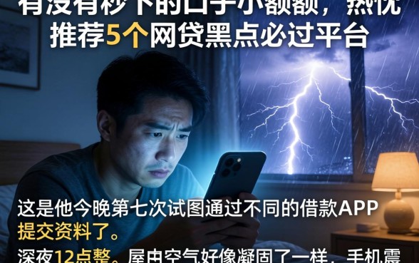 有没有秒下的口子小额度，热忱推荐5个网贷黑户必过平台