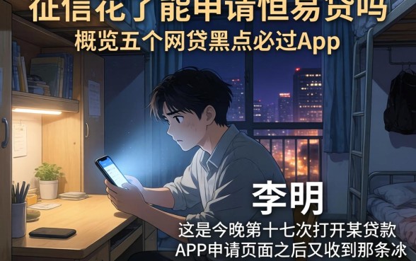 征信花了能申请恒易贷吗，概览五个网贷黑户必过app