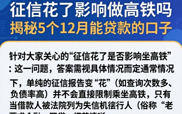 征信花了影响做高铁吗，揭秘5个12月能贷款的口子