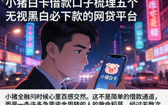 小猪白卡借款口子，梳理五个无视黑白必下款的网贷平台