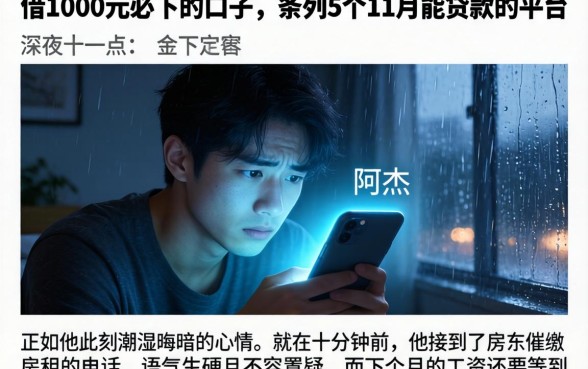 借1000元必下的口子,条列5个11月能贷款的平台