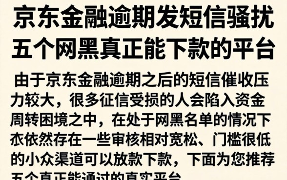 京东金融逾期发短信骚扰，细致阐述五个网黑真正能下款的平台
