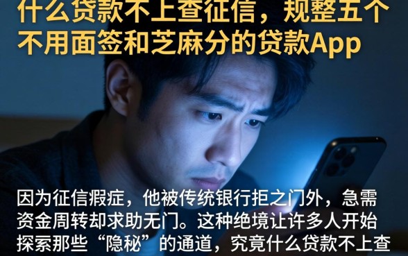 什么贷款不上查征信，规整五个不用面签和芝麻分的贷款app