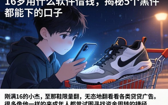 16岁用什么软件借钱，揭秘5个黑户都能下的口子