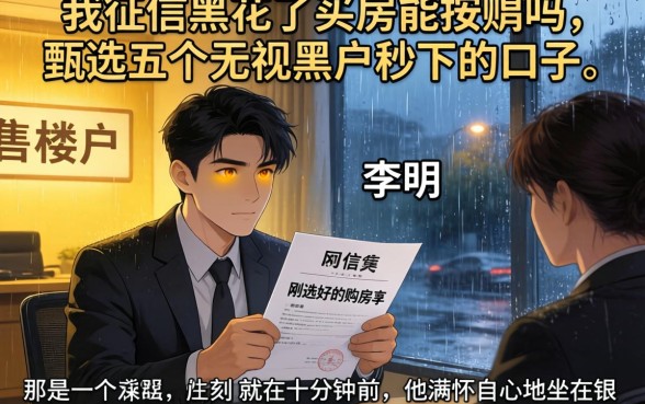我征信黑花了买房能按揭吗，甄选五个无视黑户秒下的口子