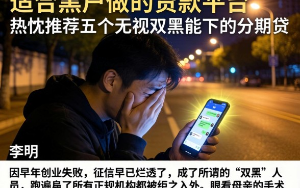 适合黑户做的贷款平台，热忱推荐五个无视双黑能下的分期贷