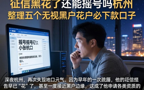 征信黑花了还能摇号吗杭州，整理五个无视黑户花户必下款口子