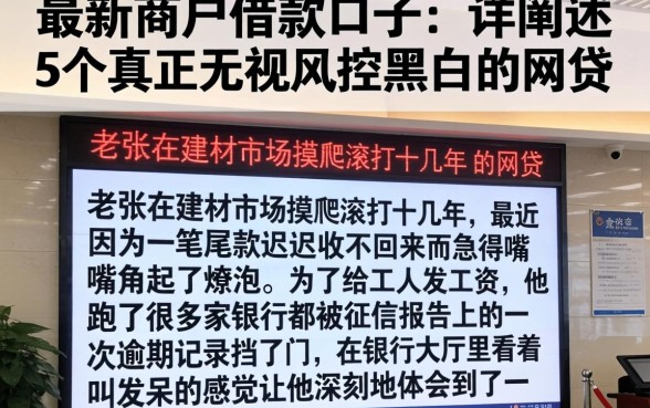 最新商户借款口子，详细阐述5个真正无视风控黑白的网贷