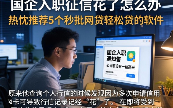 国企入职征信花了怎么办，热忱推荐5个秒批网贷轻松贷的软件