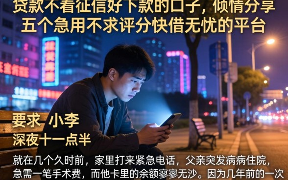 贷款不看征信好下款的口子，倾情分享五个急用不求评分快借无忧的平台
